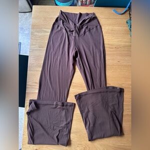 Aerie Chocolate brown flare real me leggings